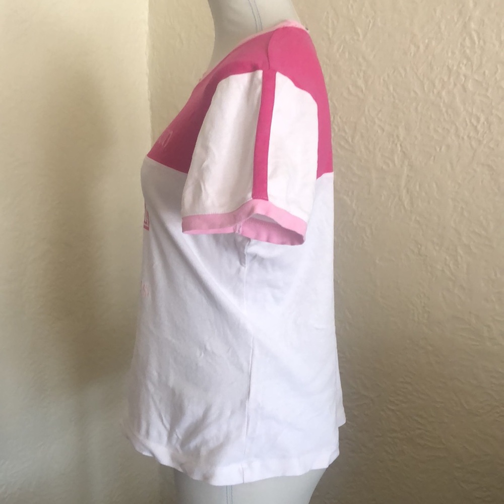 Harley-Davidson White Pink Glitter Logo Tee Shirt Top XL - Picture 3 of 10